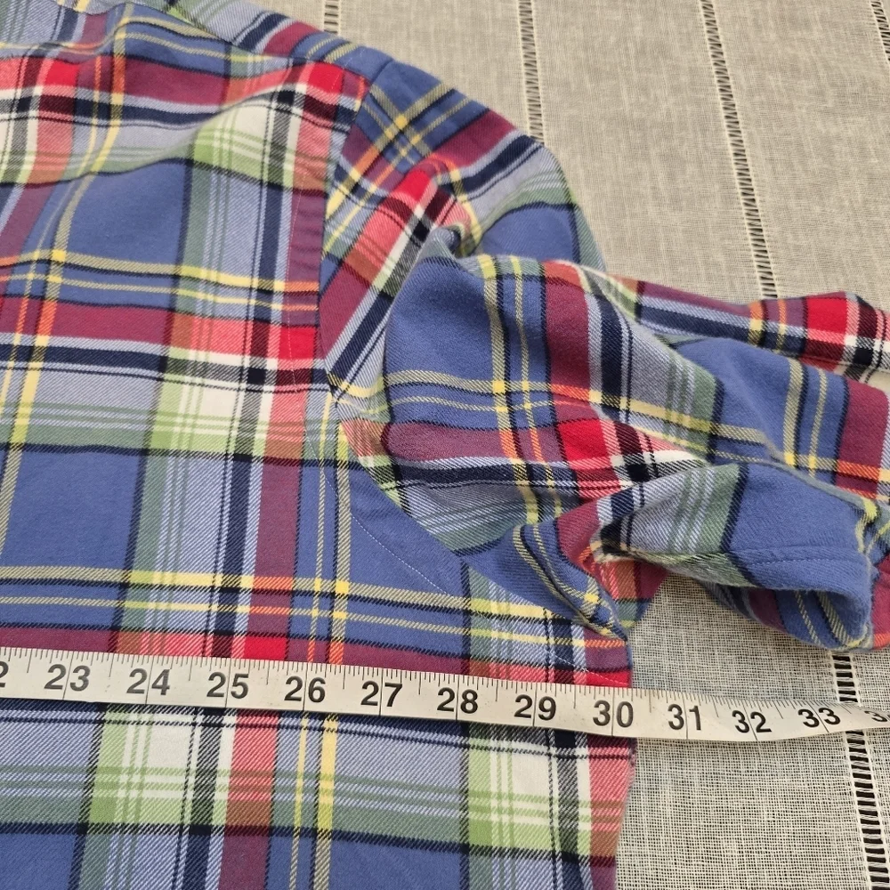 Polo Ralph Lauren Men's 3xbig Classic Fit Flannel Shirt Blue Plaid